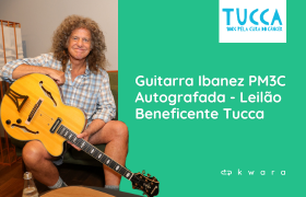 Guitarra Ibanez PM3C Autografada - Tucca
