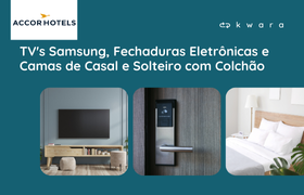 Leilão de TV's Samsung, Fechaduras Eletrônicas e Camas de Casal e Solteiro com Colchão - Accor Hotel (K-1907)