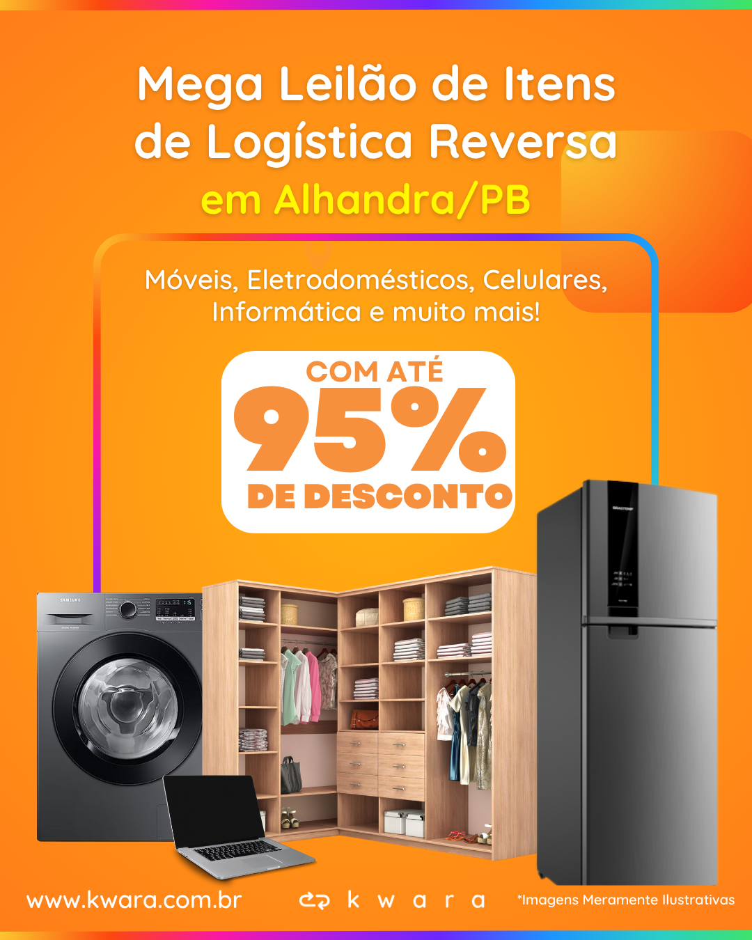 Leilão de Informática, Eletroeletrônicos, Eletrodomésticos, Móveis, Linha Branca e Outros